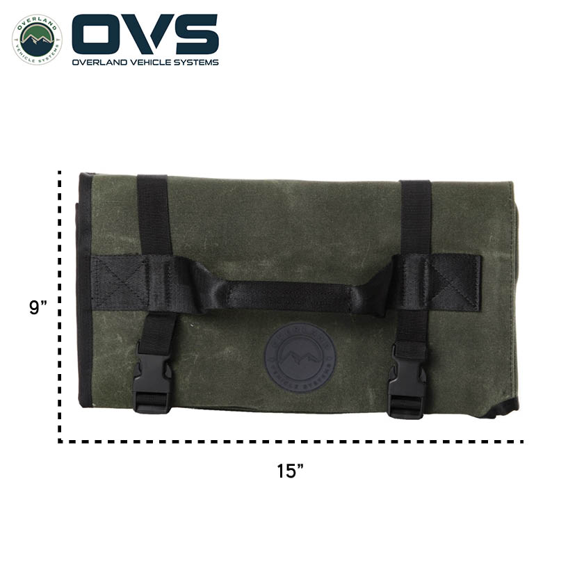 Overland Vehicle Systems Canyon rolled general tool storage bag in waxed canvas - view 8