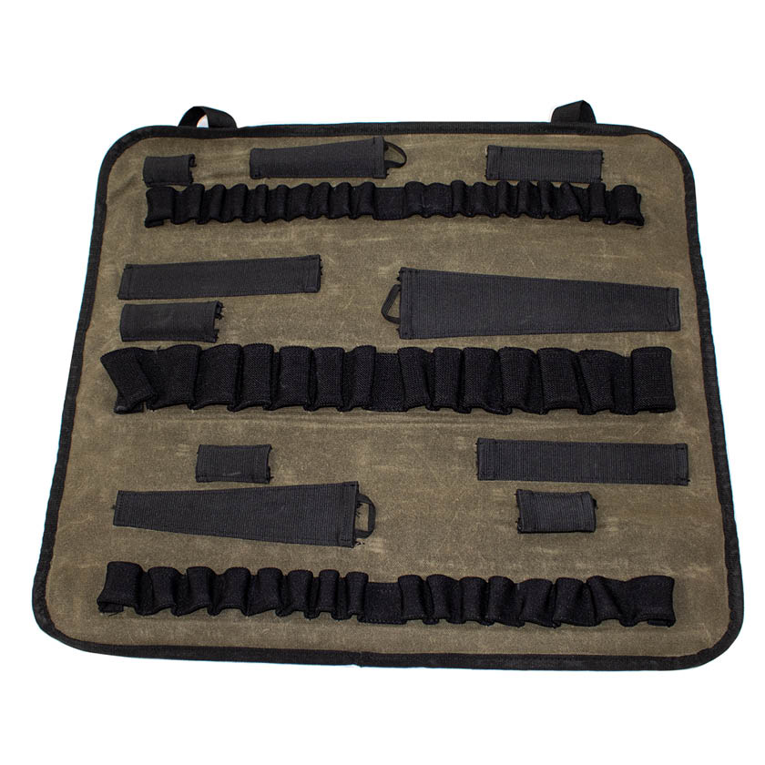 Overland Vehicle Systems Canyon rolled socket organizer bag in waxed canvas