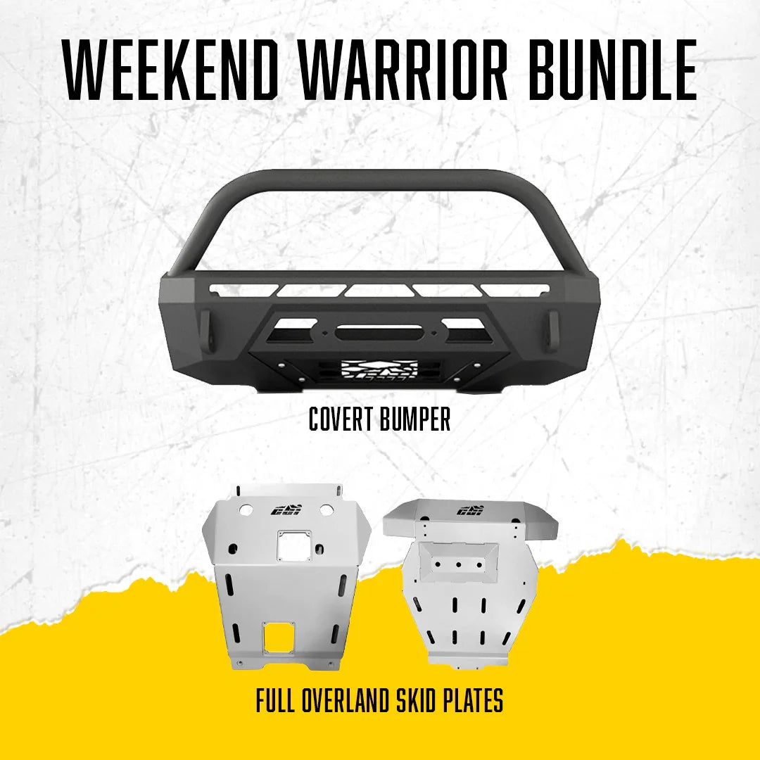 Off-road covert bumper and full overland skid plates set for trucks and SUVs