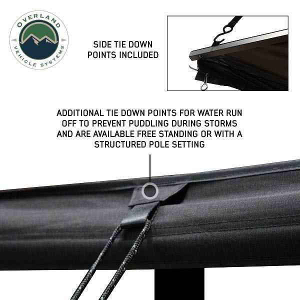 OVS XD Nomadic 180 degree awning, black body and black trim - view 5