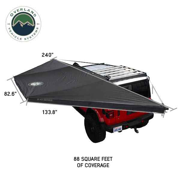OVS XD Nomadic 180 degree awning, black body and black trim - view 6