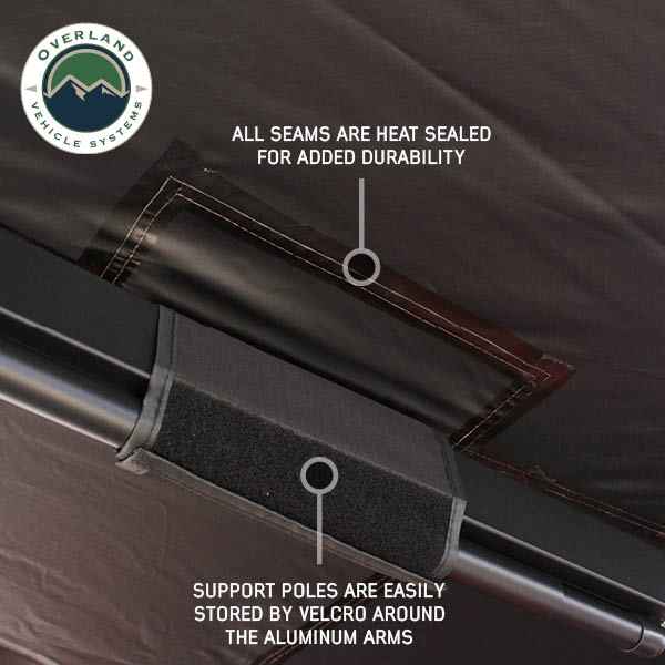 OVS XD Nomadic 180 degree awning, black body and black trim - view 9