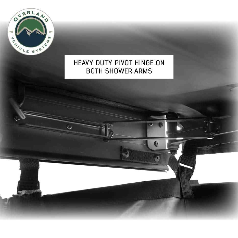 OVS XD Nomadic 90 degree pivot shower awning with light strip and black out - view 7