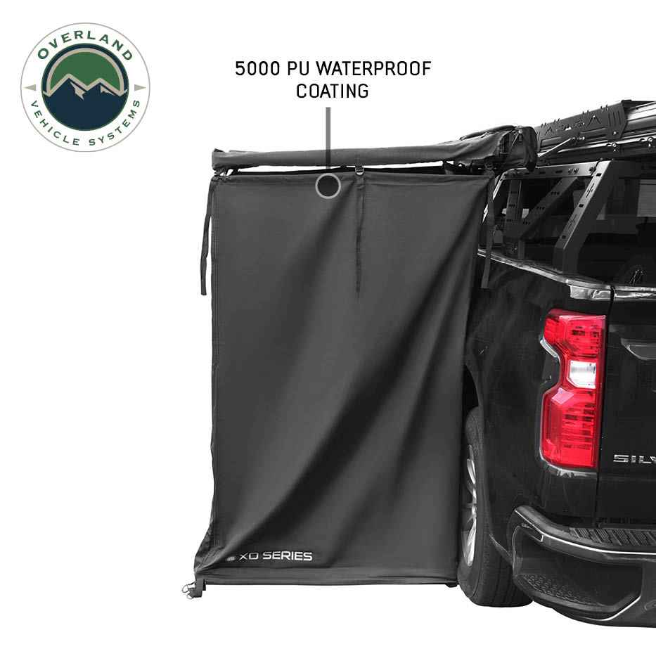 OVS XD Nomadic 90 degree pivot shower awning with light strip and black out - view 4