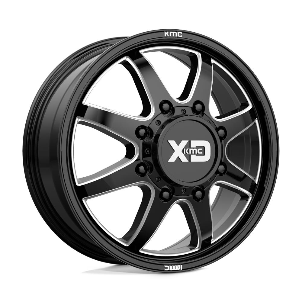 XD Pike Dually (XD845) Wheel - Gloss Black Milled - Front