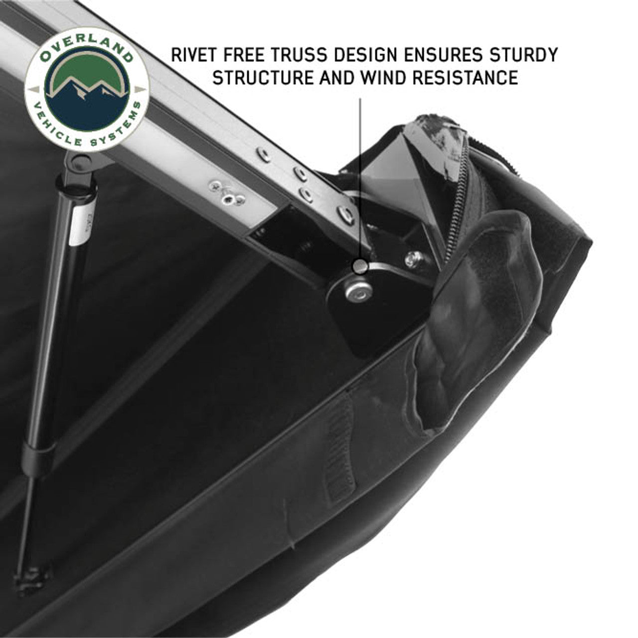 XD Nomadic 2.0 - 6.5' Awning - W/ Lights, Black Out, Black Fabric & Travel Cover Universal