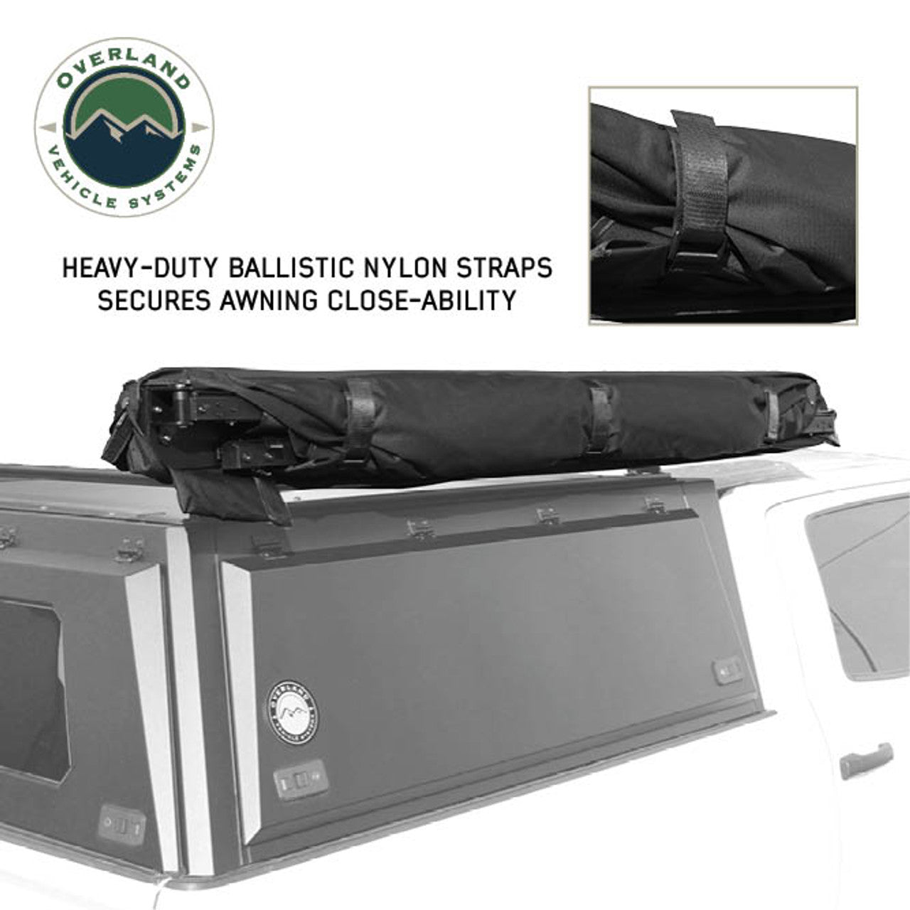 XD Nomadic 2.0 - 6.5' Awning - W/ Lights, Black Out, Black Fabric & Travel Cover Universal