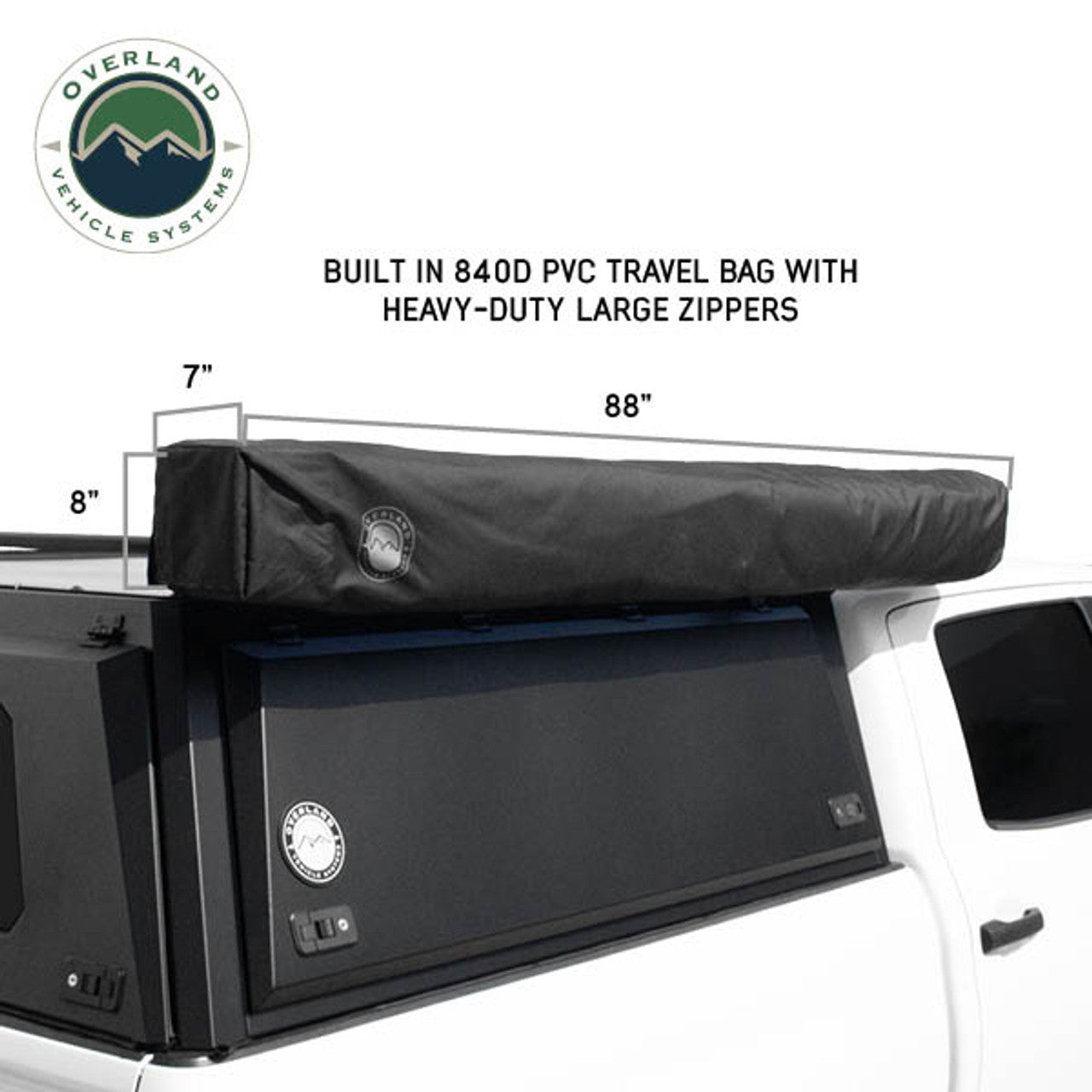 XD Nomadic 270 - Awning W/Lights & Black Out Grey Hex, Black Trim & Black Travel Cover