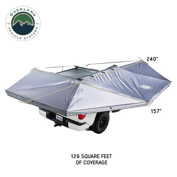 OVS XD Nomadic 270 awning with lights and black out, grey hex - view 6
