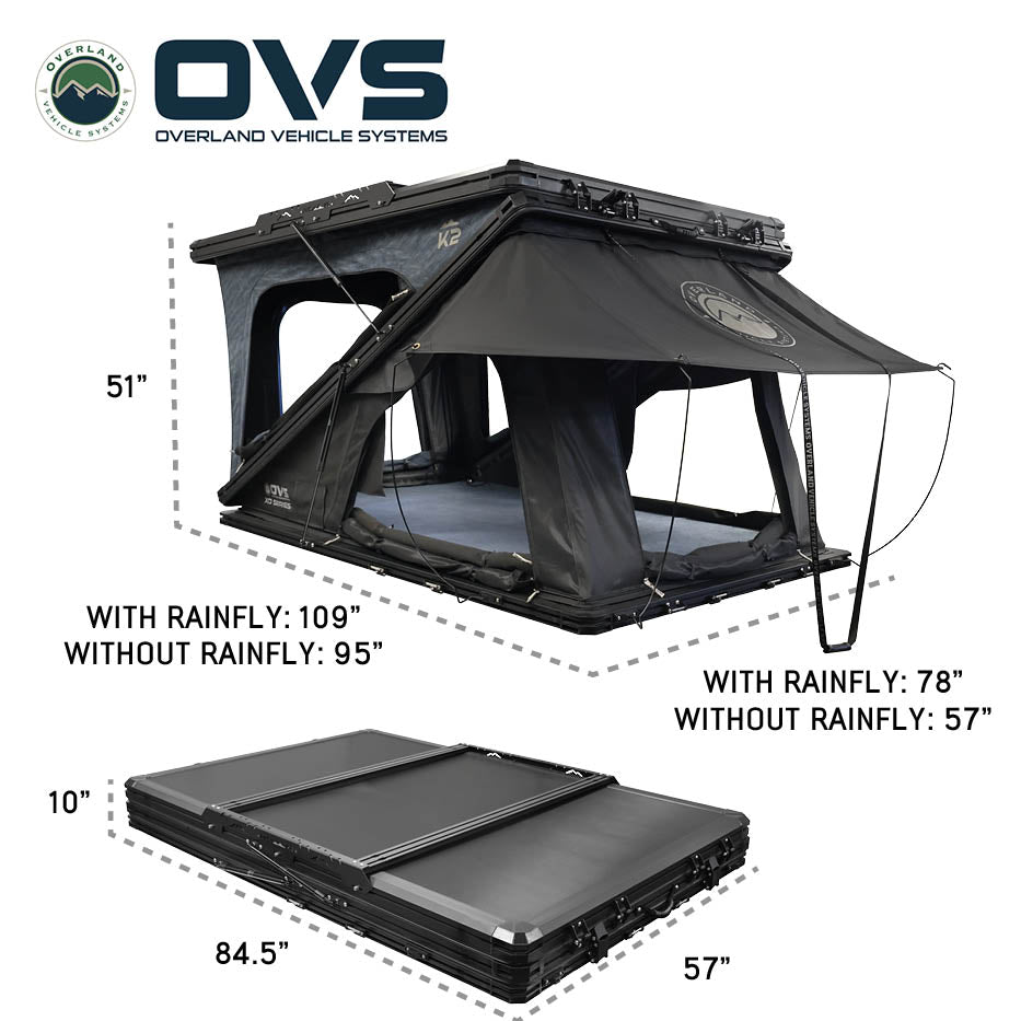 OVS XD K2 clam shell aluminum hard shell roof top tent - view 5