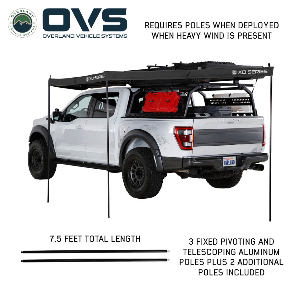 Overland Vehicle Systems XD Nomadic 180 LTE awning with black fabric and travel cover - view 4