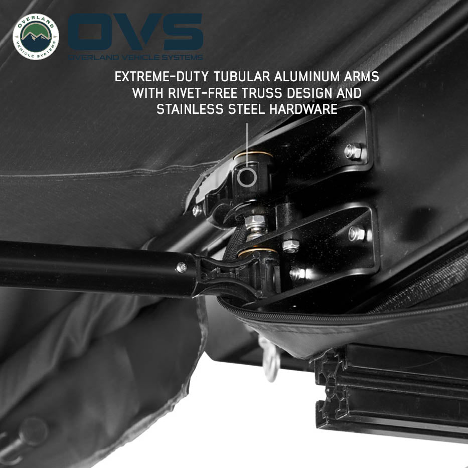 Overland Vehicle Systems XD Nomadic 180 LTE awning with black fabric and travel cover - view 7
