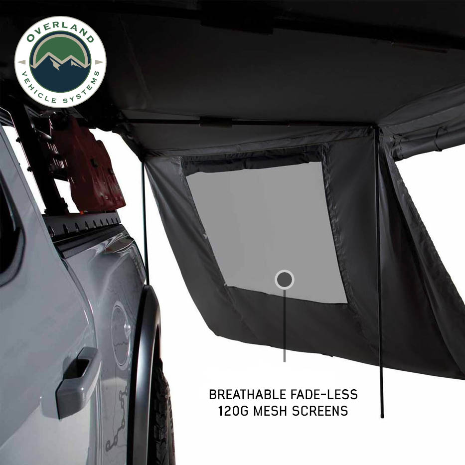 Overland Vehicle Systems XD Nomadic 180 LTE awning walls in black - view 6