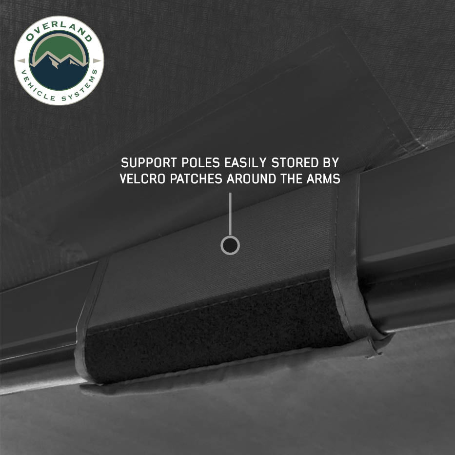 Overland Vehicle Systems XD Nomadic 270 LT awning with black fabric and travel cover - view 9