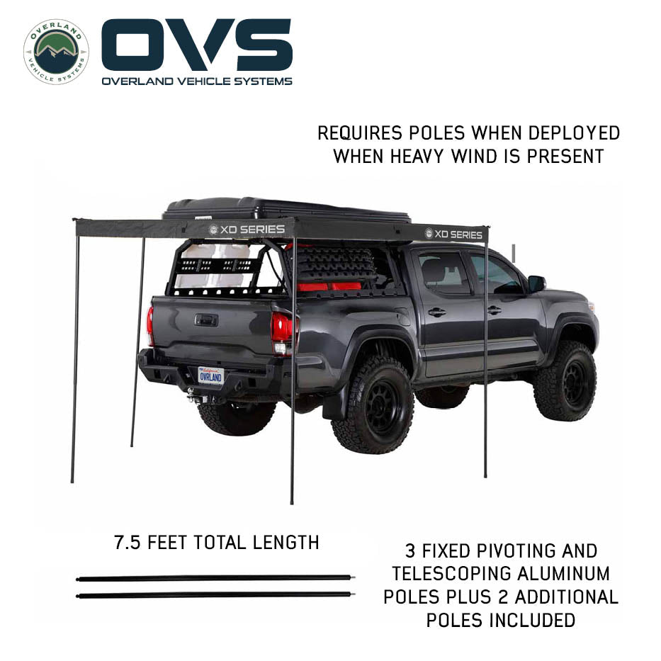 Overland Vehicle Systems XD Nomadic 270 LTE awning with black fabric and travel cover - view 5