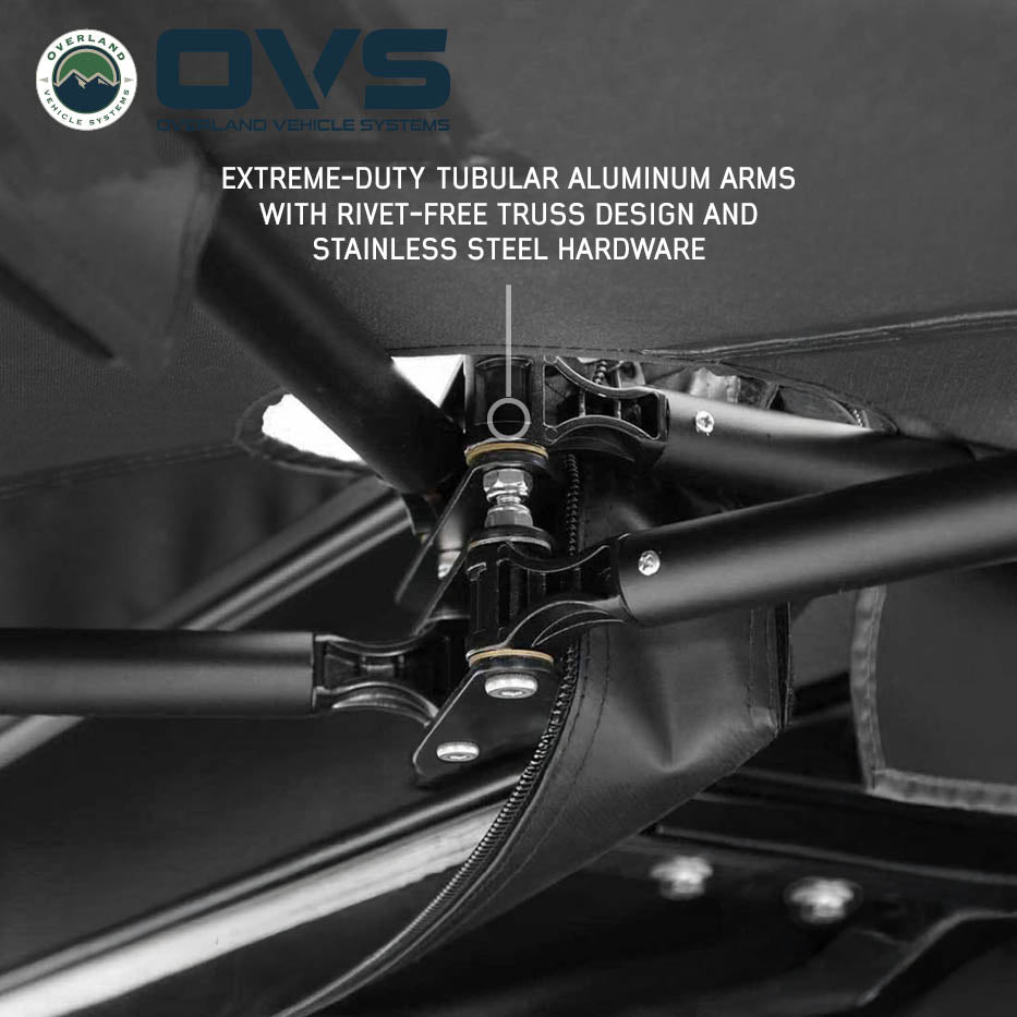 Overland Vehicle Systems XD Nomadic 270 LTE awning with black fabric and travel cover - view 8
