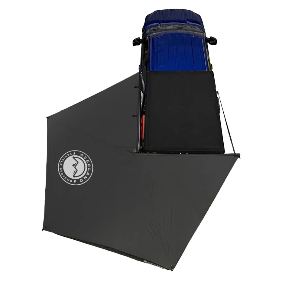 Overland Vehicle Systems XD Nomadic 270 LT awning with black fabric and travel cover