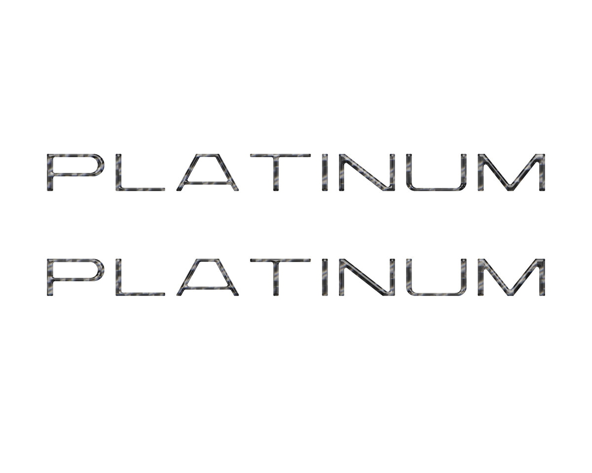 Tufskinz platinum side door letter overlays for 2025-2027 Ford Expedition Platinum