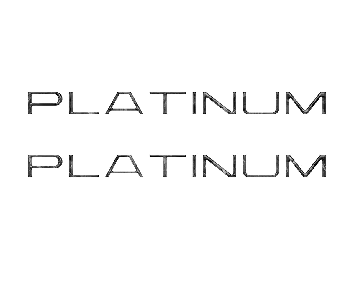 Tufskinz platinum side door letter overlays for 2025-2027 Ford Expedition Platinum