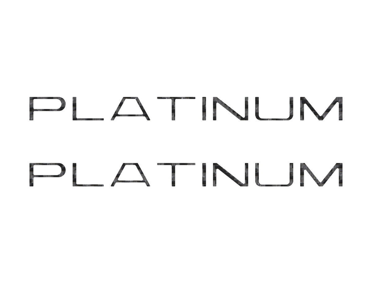 Tufskinz platinum side door letter overlays for 2025-2027 Ford Expedition Platinum