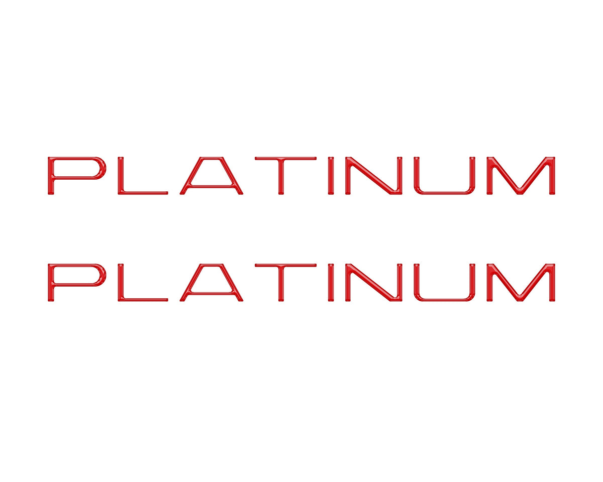 Tufskinz platinum side door letter overlays for 2025-2027 Ford Expedition Platinum