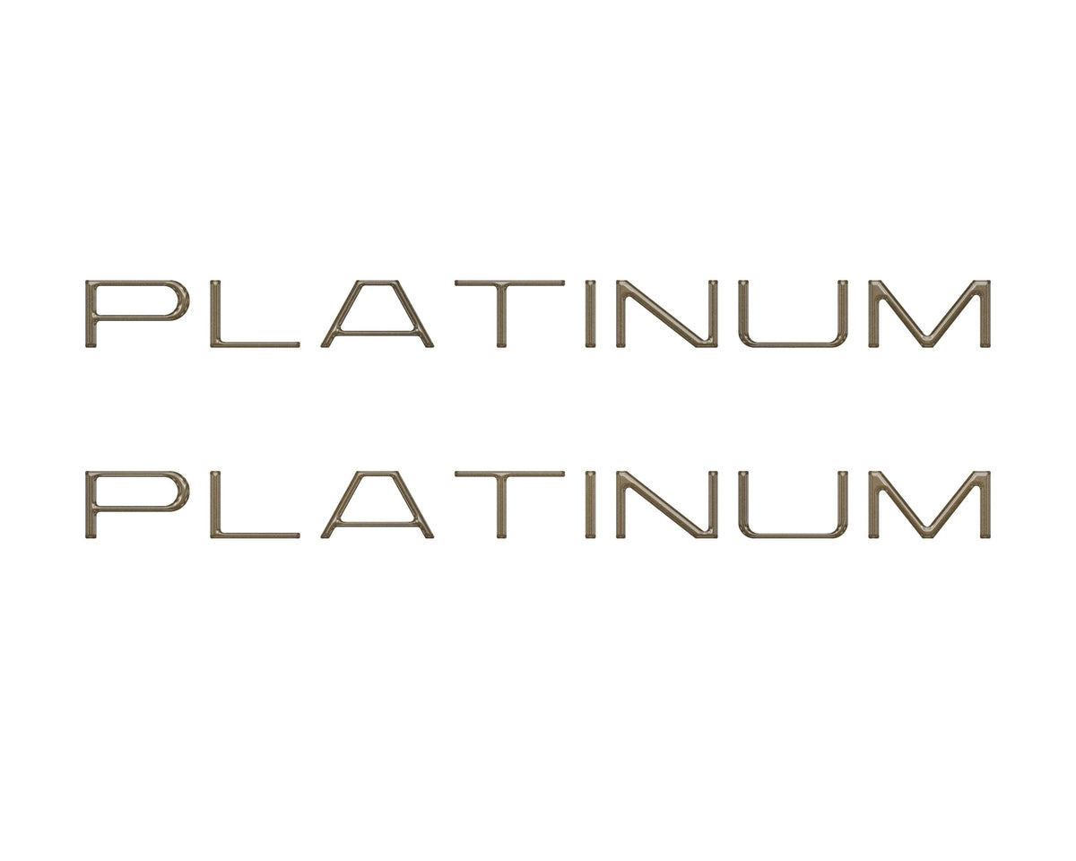 Tufskinz platinum side door letter overlays for 2025-2027 Ford Expedition Platinum