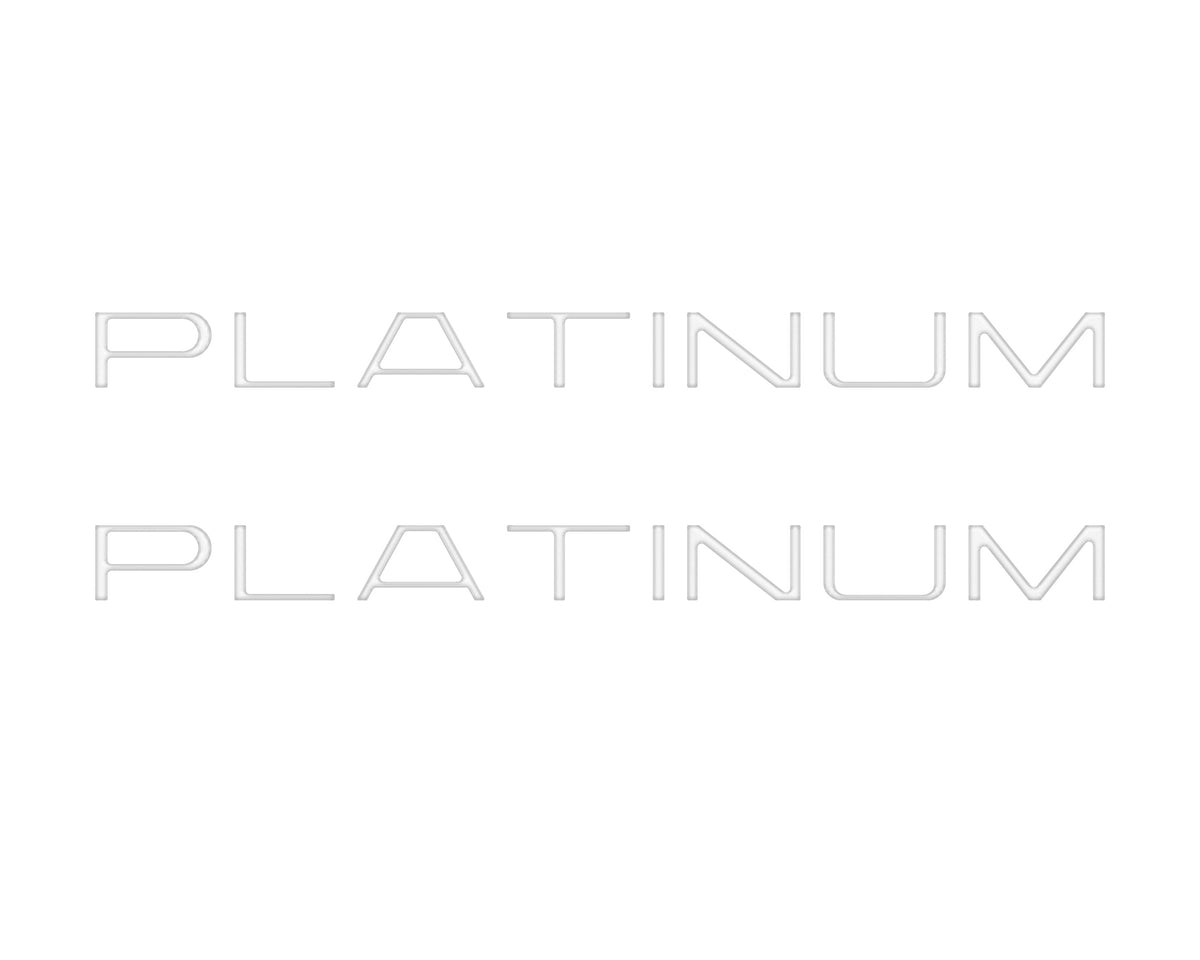 Tufskinz platinum side door letter overlays for 2025-2027 Ford Expedition Platinum