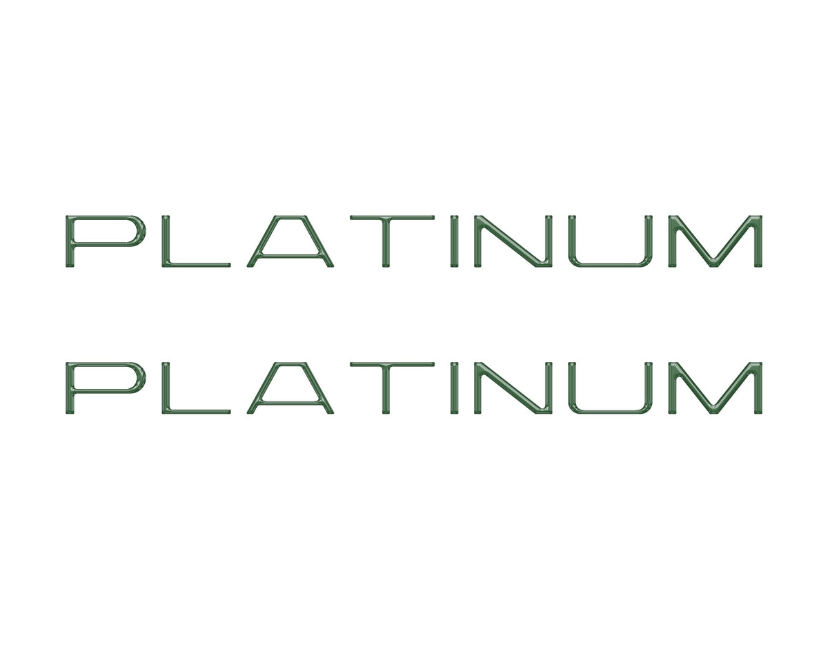 Tufskinz platinum side door letter overlays for 2025-2027 Ford Expedition Platinum