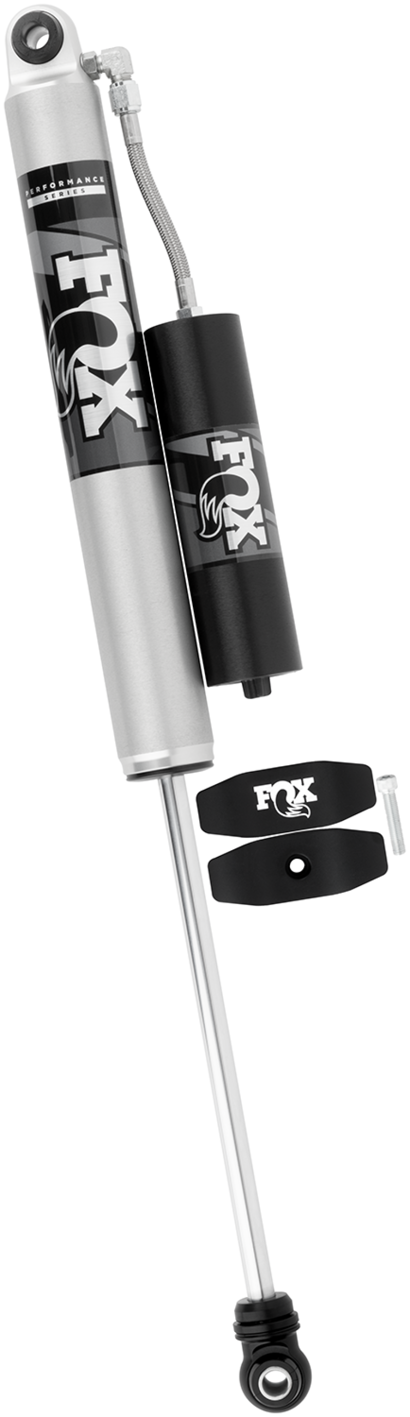 FOX 2.0 Performance Series Smooth Body Remote Reservoir Rear Shock (0-1 in. Lift), fits Ford F-250/F-350 Super Duty