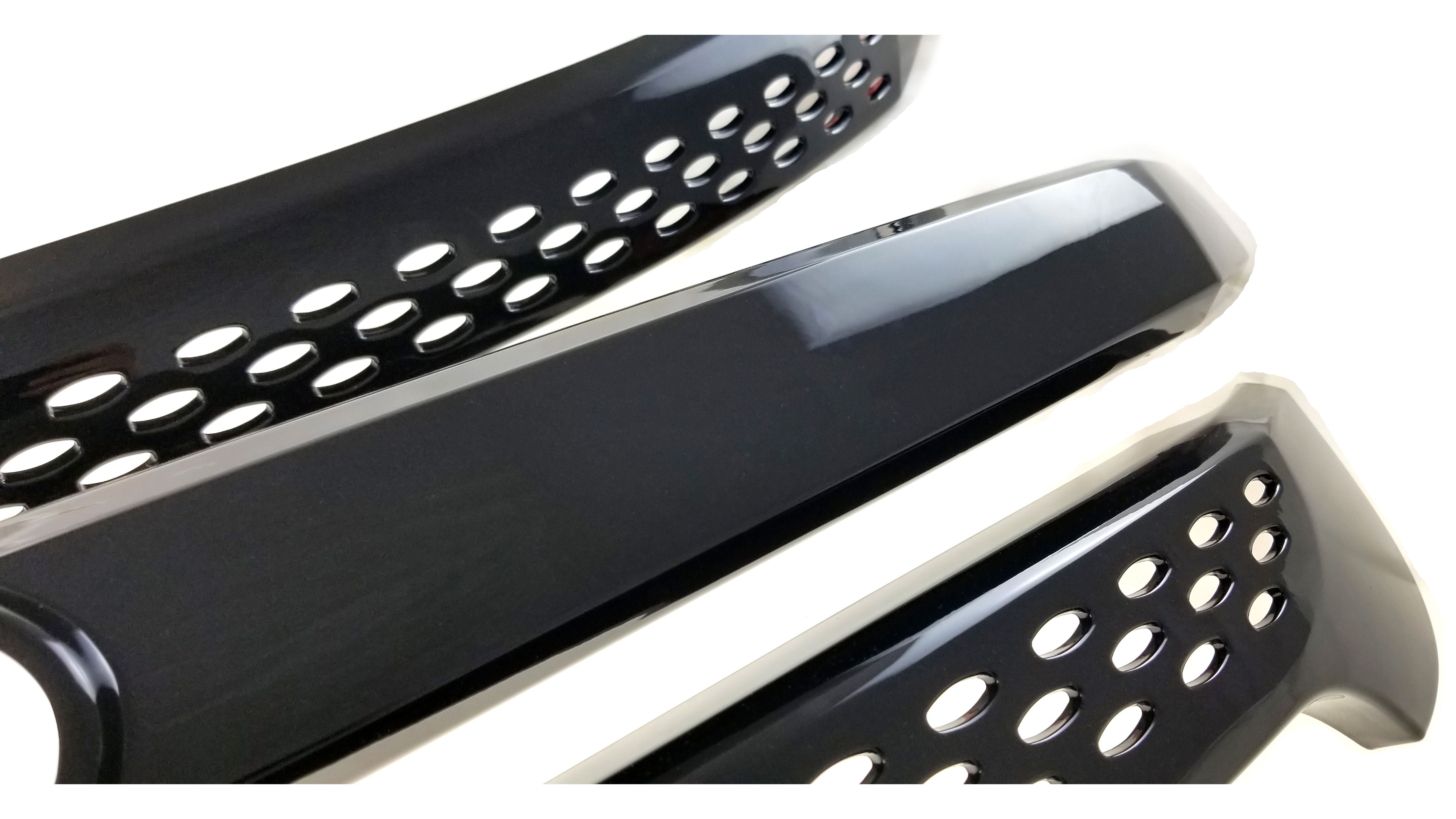 ABS6404BLK 11-15 Ford Explorer Does Not Fit Sport 3 PCS Gloss Black Tape-on Grille Overlay
