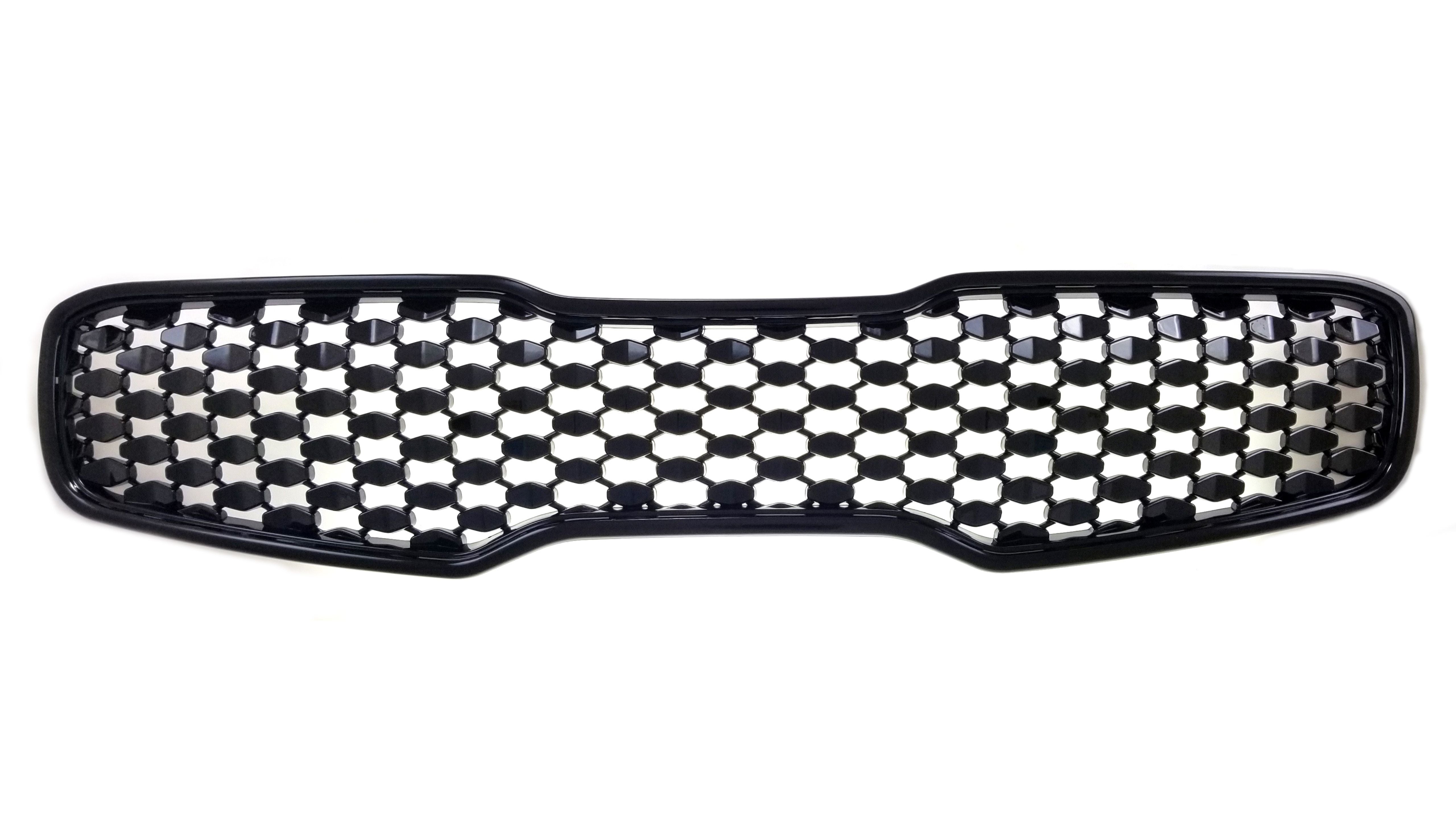 ABS6418BLK 16-19 Kia Sportage LX 1 PC Gloss Black Tape-on Grille Overlay