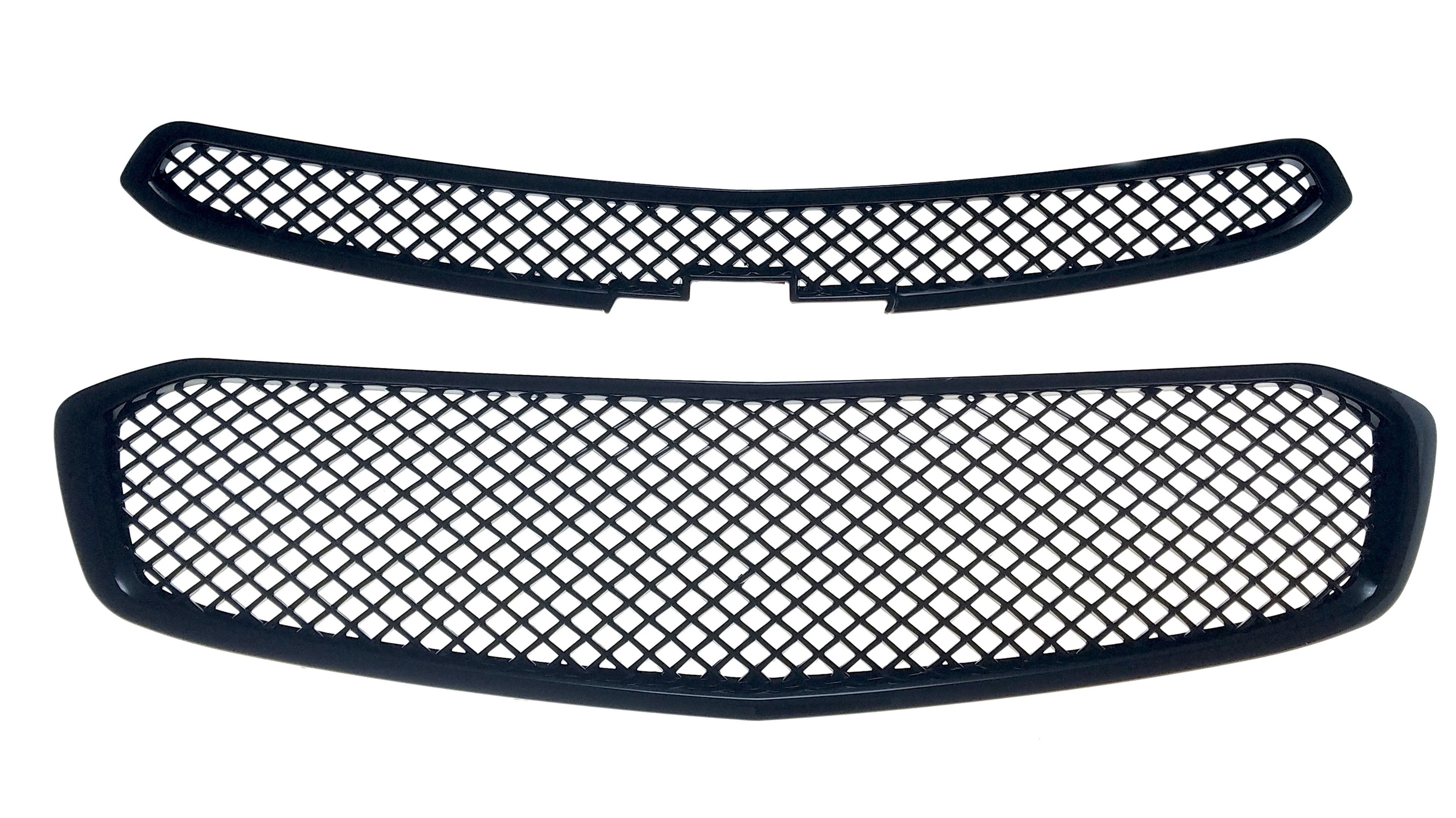 ABS6423BLK 15-16 Chevrolet Cruze LS/LT/LTZ 2 PCS Gloss Black Tape-on Grille Overlay