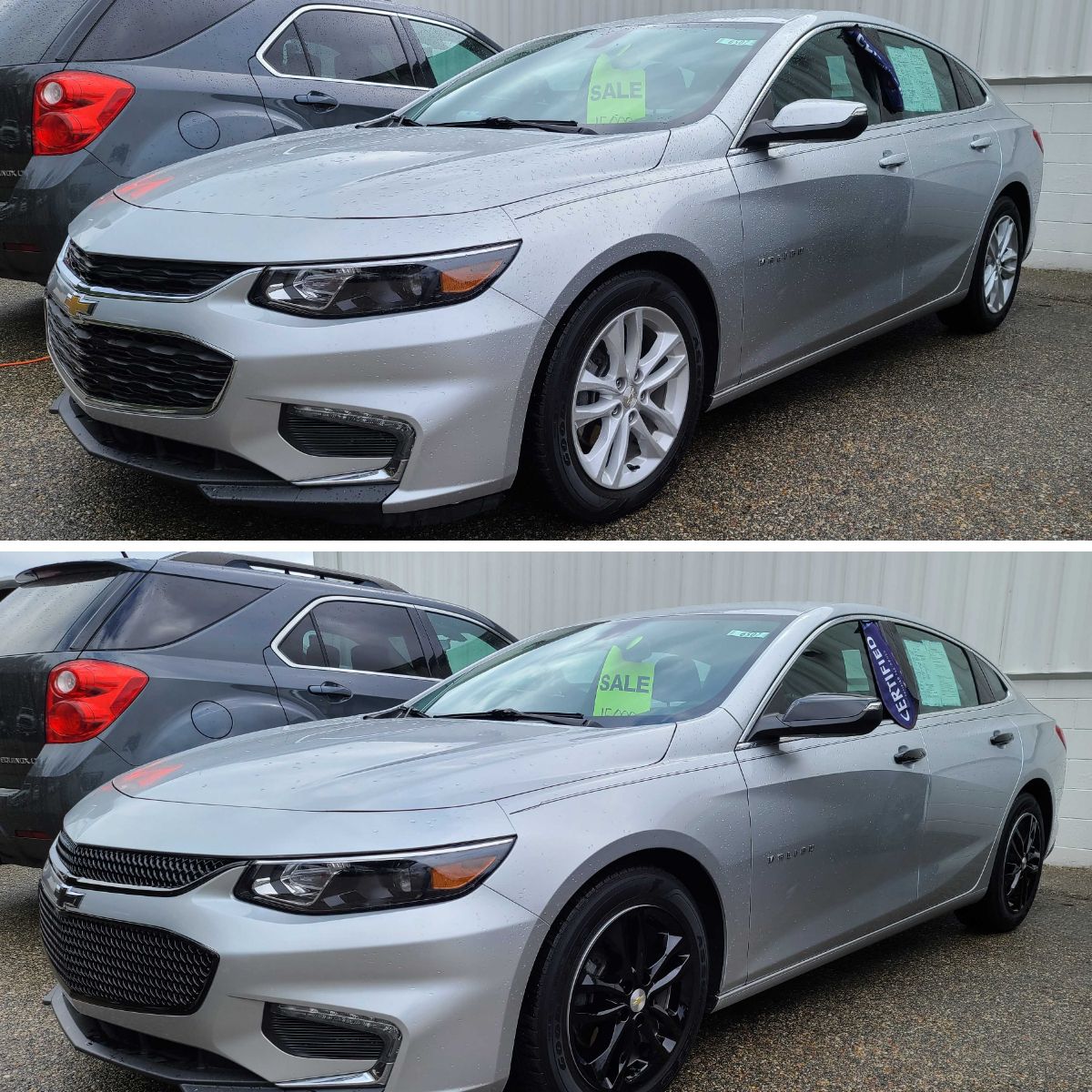 DH6319BLK 16-22 Chevrolet Malibu W/ or W/O Smart Key 10 PCS Gloss Black Snap-on W/Tape Door Handle Cover