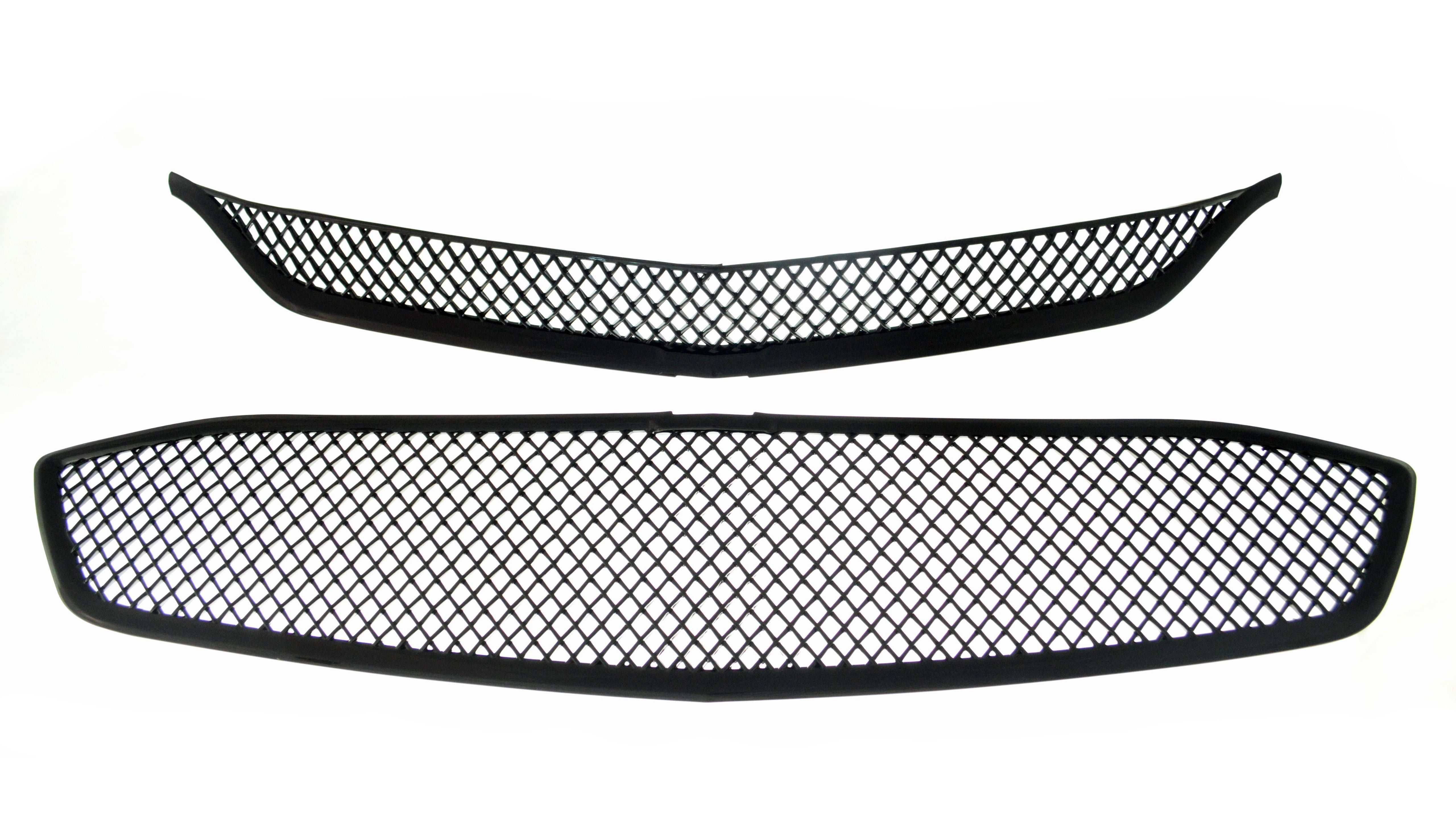 ABS6457BLK 16-18 Chevrolet Malibu L/LS/LT/LTZ/Hybrid 2 PCS Gloss Black Tape-on Grille Overlay