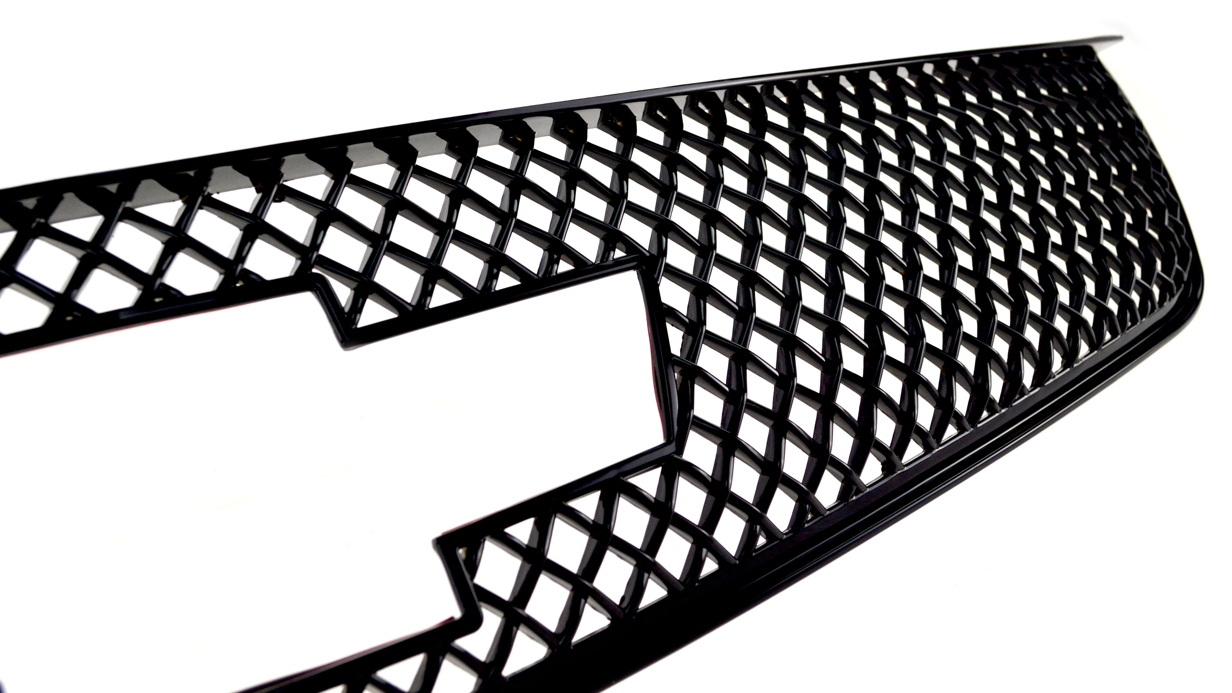 ABS6460BLK 13-20 Chevrolet Impala LS/LT/LTZ 1 PC Gloss Black Tape-on Grille Overlay