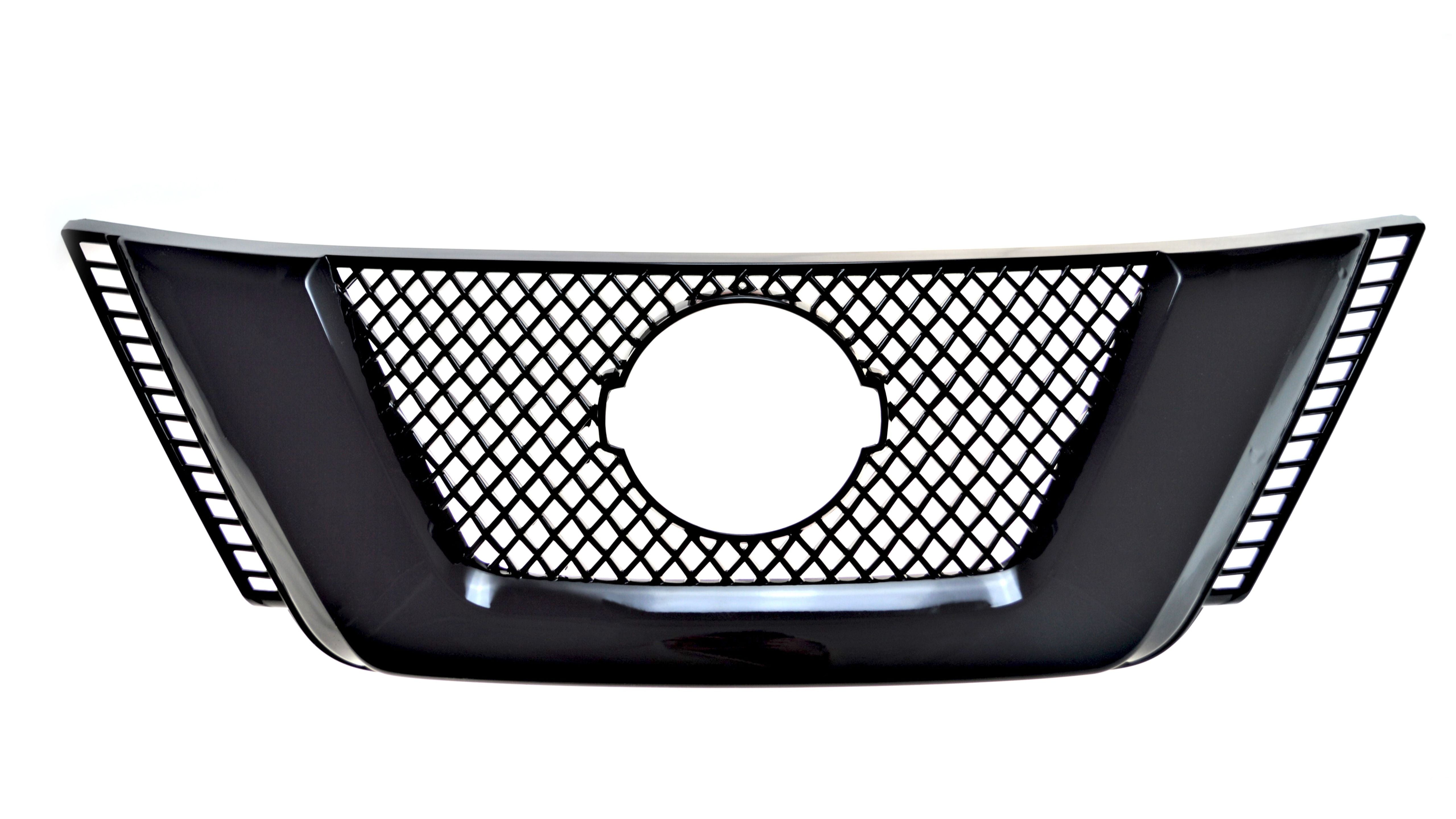 ABS6479BLK 2017 Nissan Rogue EARLY MODEL 17 1 PC Gloss Black Tape-on Grille Overlay