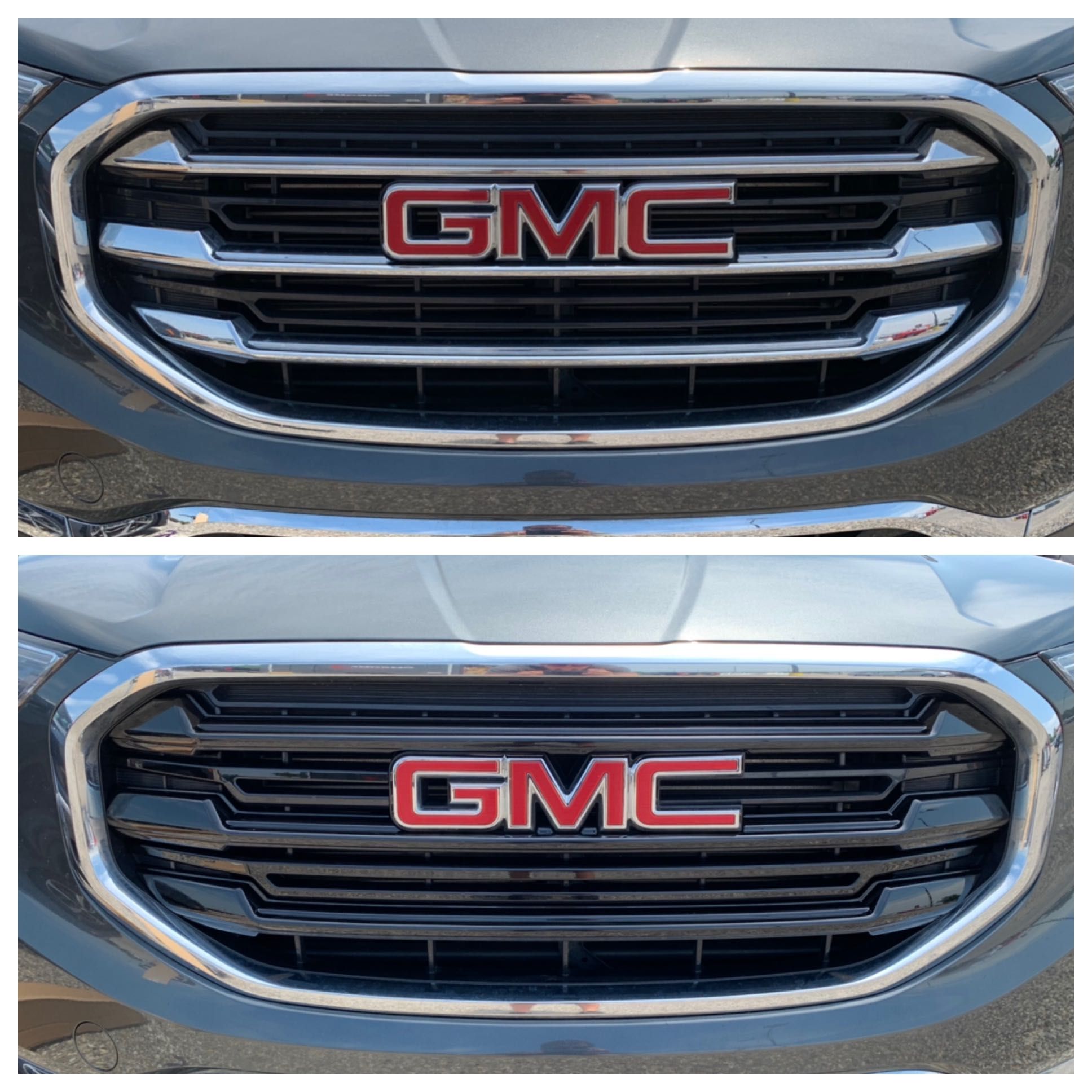 ABS6482BLK 18-20 GMC Terrain 6 PCS Gloss Black Tape-on Grille Overlay