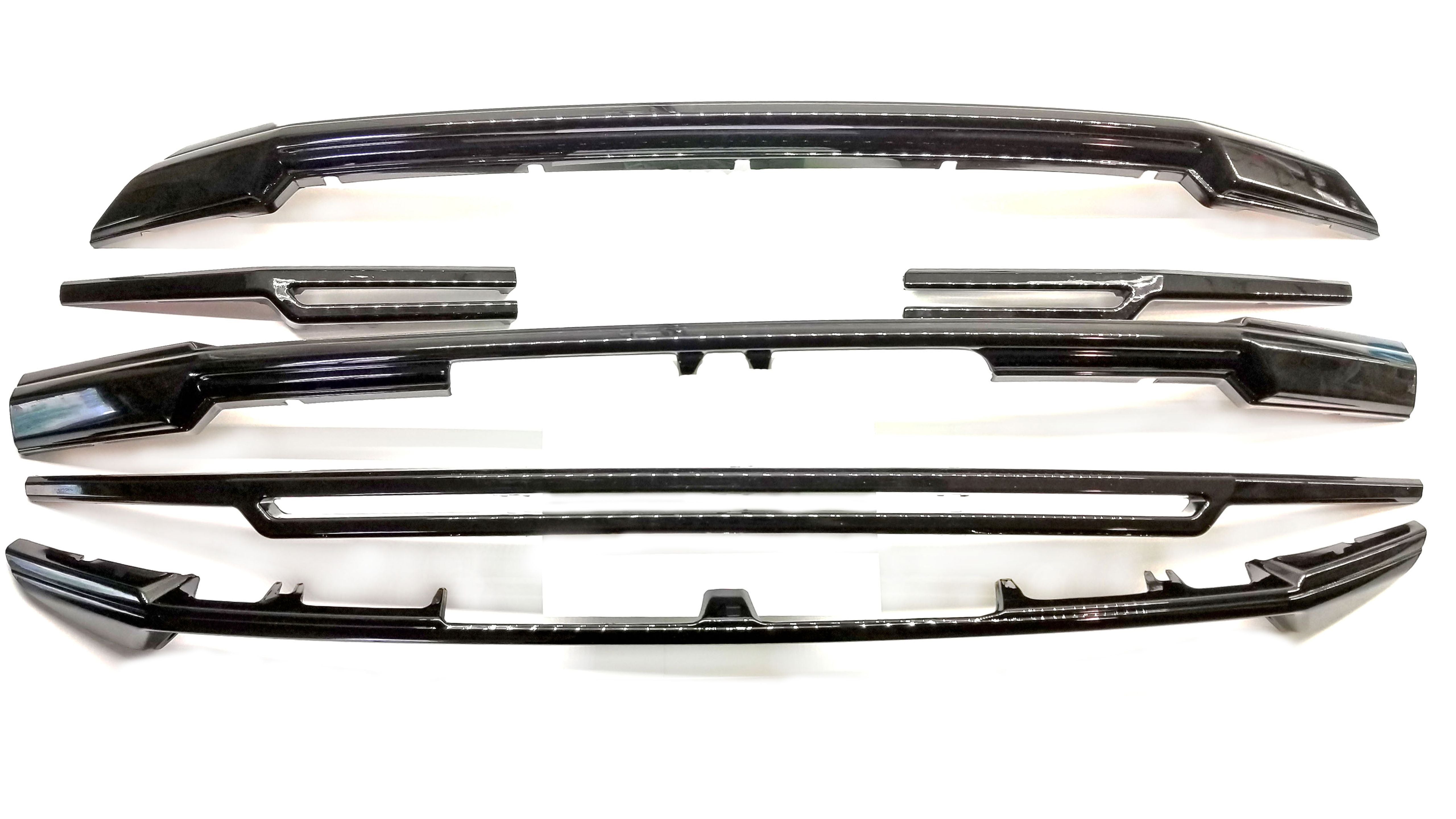 ABS6482BLK 18-20 GMC Terrain 6 PCS Gloss Black Tape-on Grille Overlay