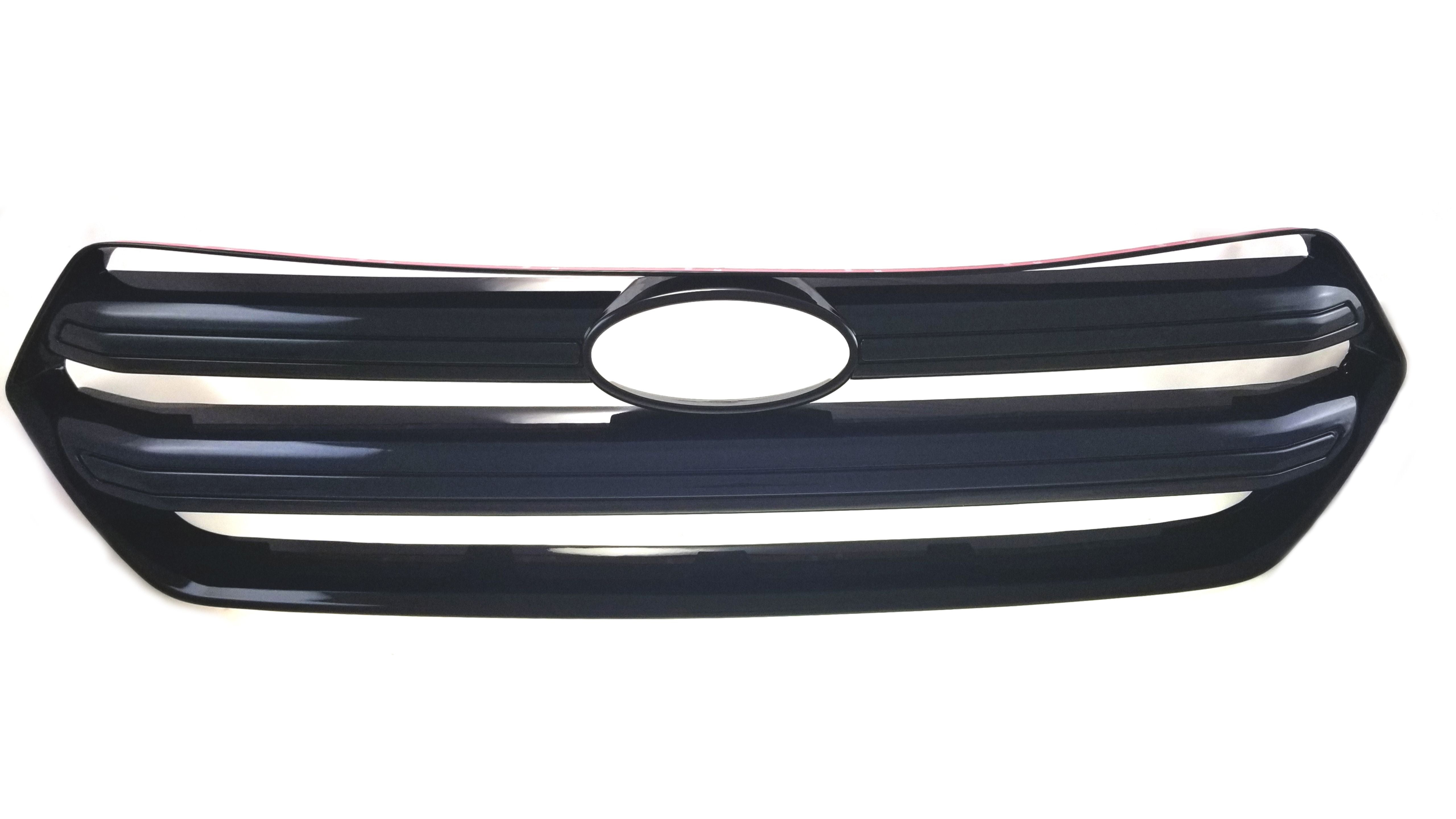 ABS6484BLK 17-19 Ford Escape 1 PC Gloss Black Tape-on Grille Overlay