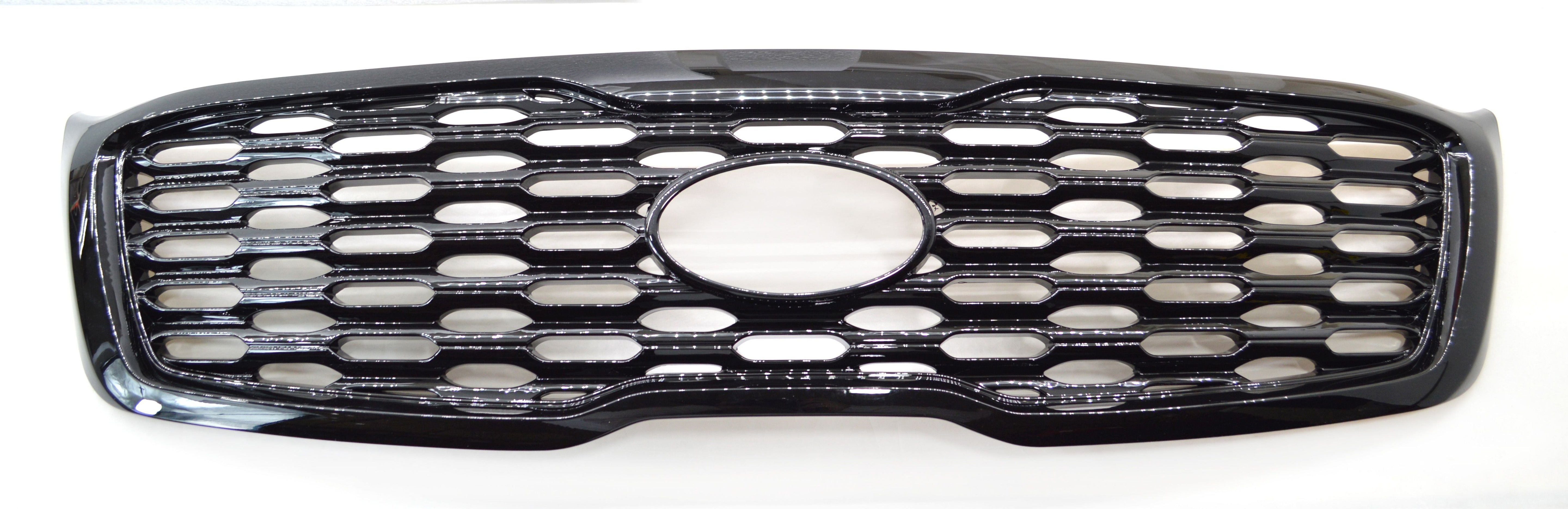 ABS6488BLK 19-20 Kia Sorento Fits LX/EX Only Does not fit grille with Camera 1 PC Gloss Black Tape-on Grille Overlay