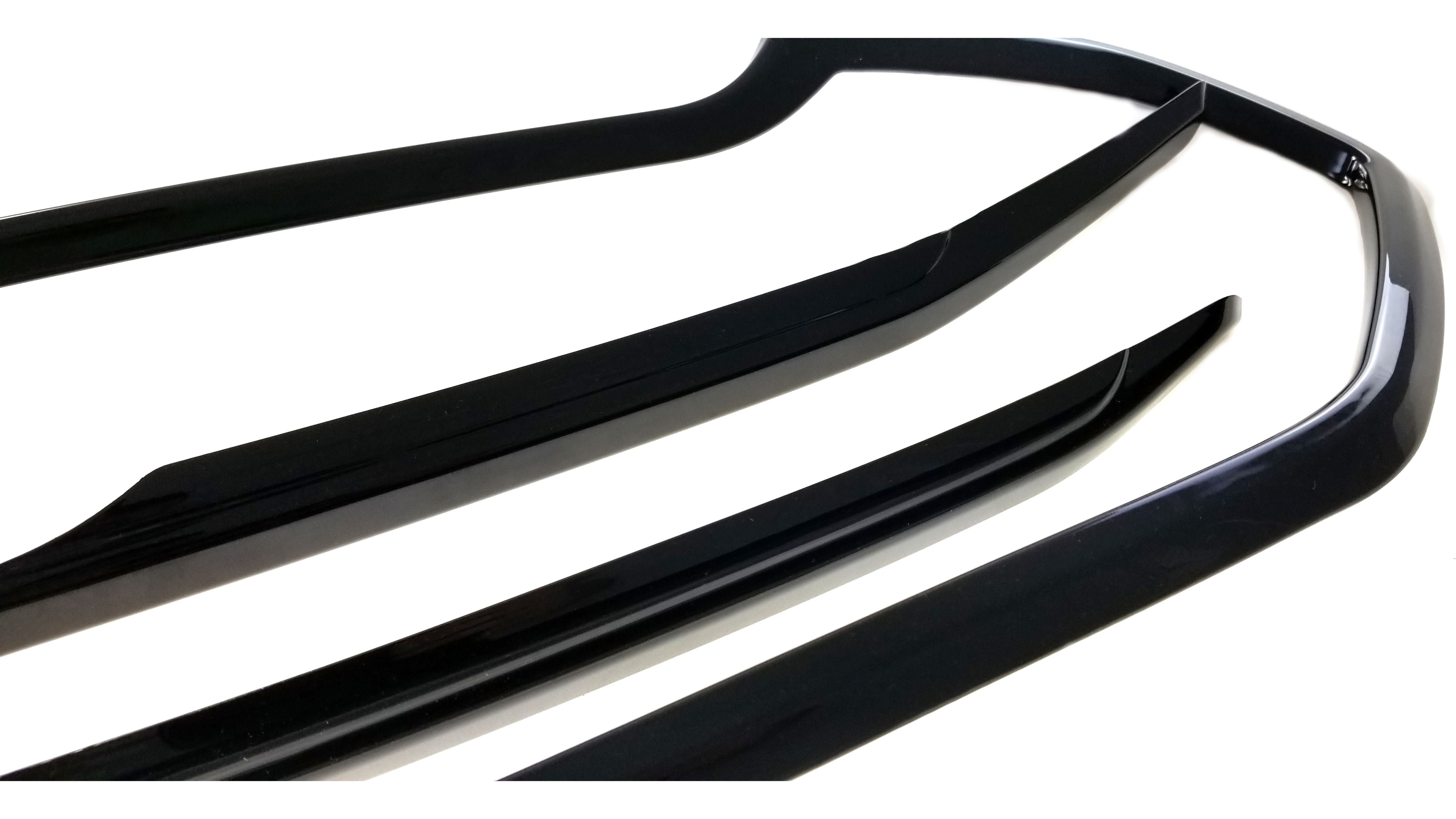 ABS6492BLK 18-22 Ford EcoSport 3 PCS Gloss Black Tape-on Grille Overlay