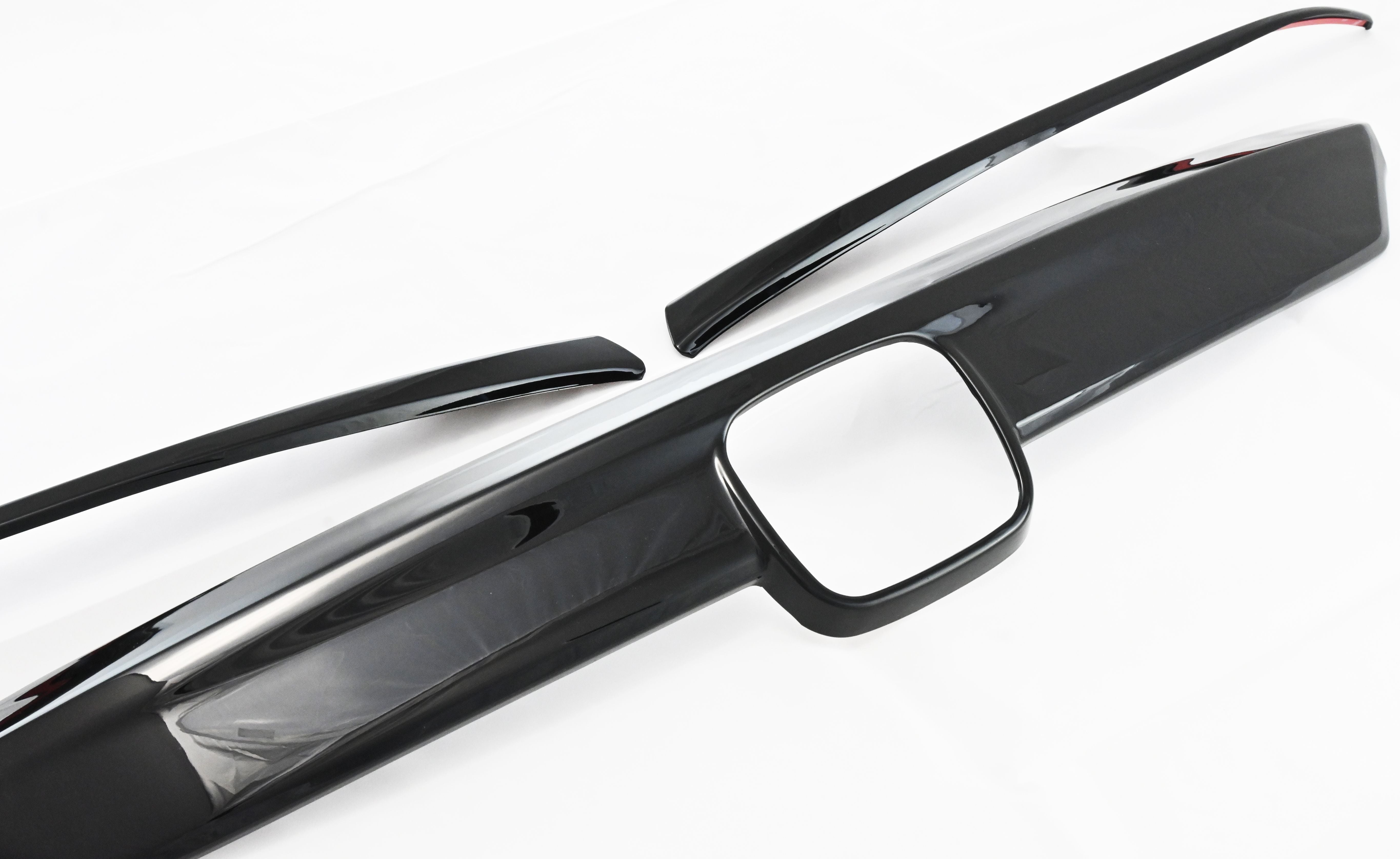 ABS6506BLK 18-20 Honda Accord 3 PCS Gloss Black Tape-on Grille Overlay