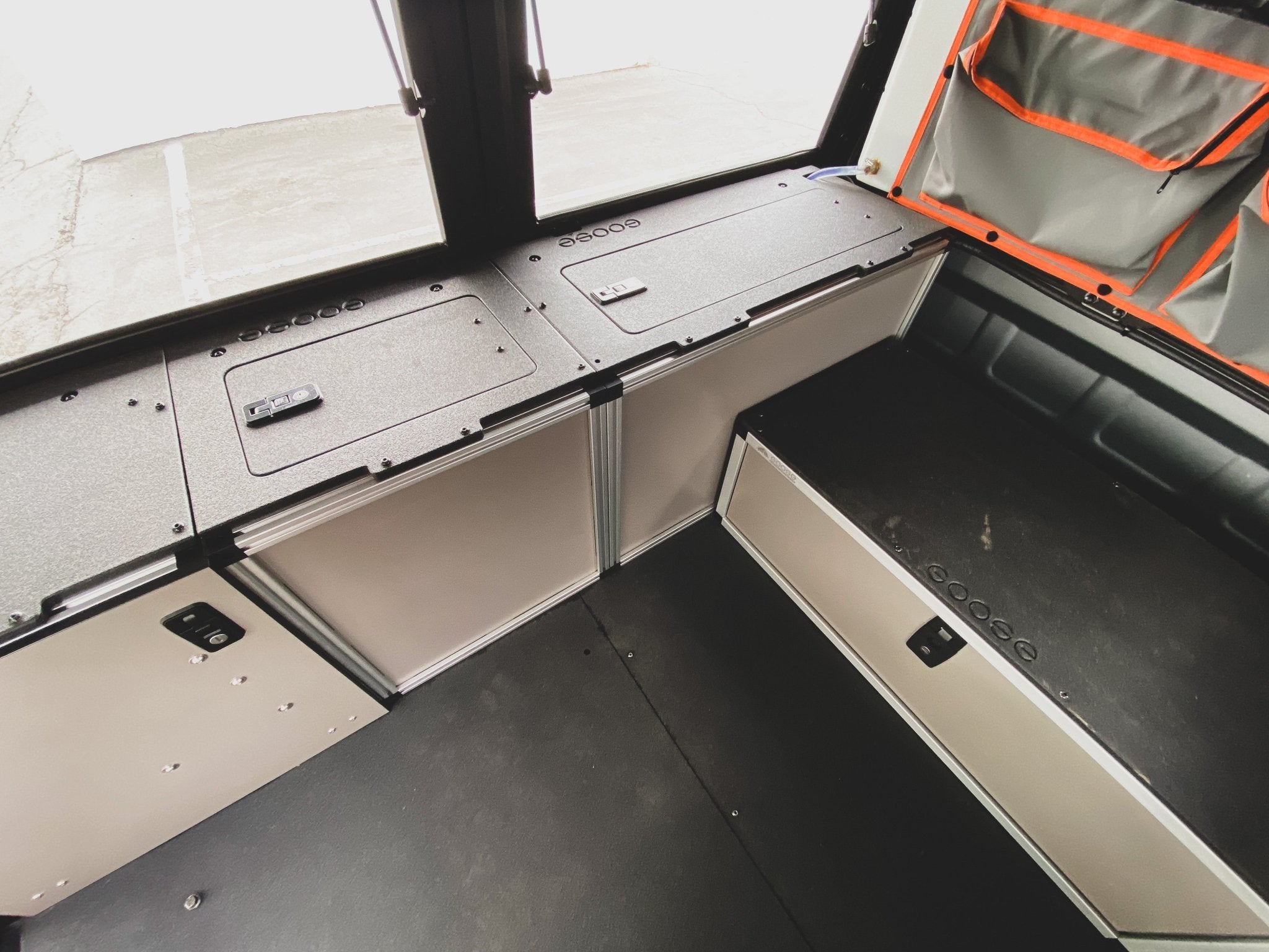 Goose Gear Alu-Cab Alu-Cabin Canopy Camper - Ram 2500 & 3500 2009-Present 4th & 5th Gen. - Front Utility Module