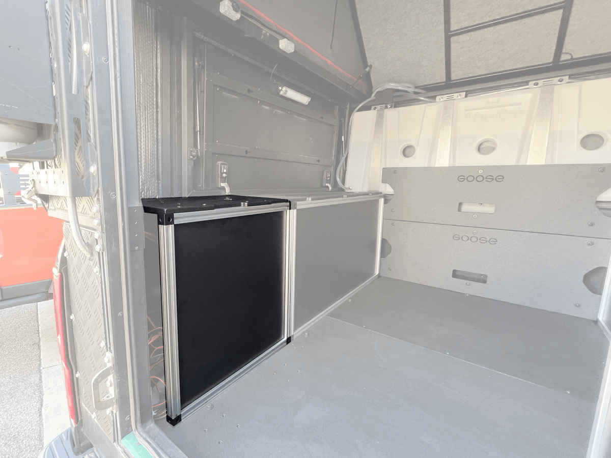 Alu-Cab Alu-Cabin Canopy Camper - Toyota Tundra 2007-2021 2nd and 2.5 Gen. - Rear Utility Module – view 2