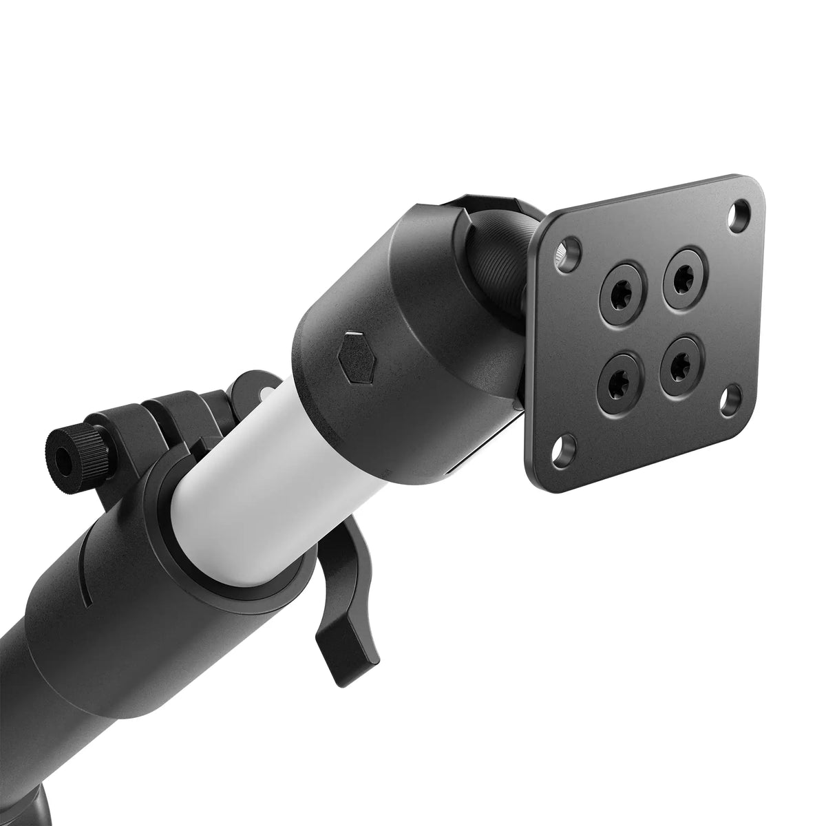 Tackform seat rail AMPS mount with telescoping arm for universal fit