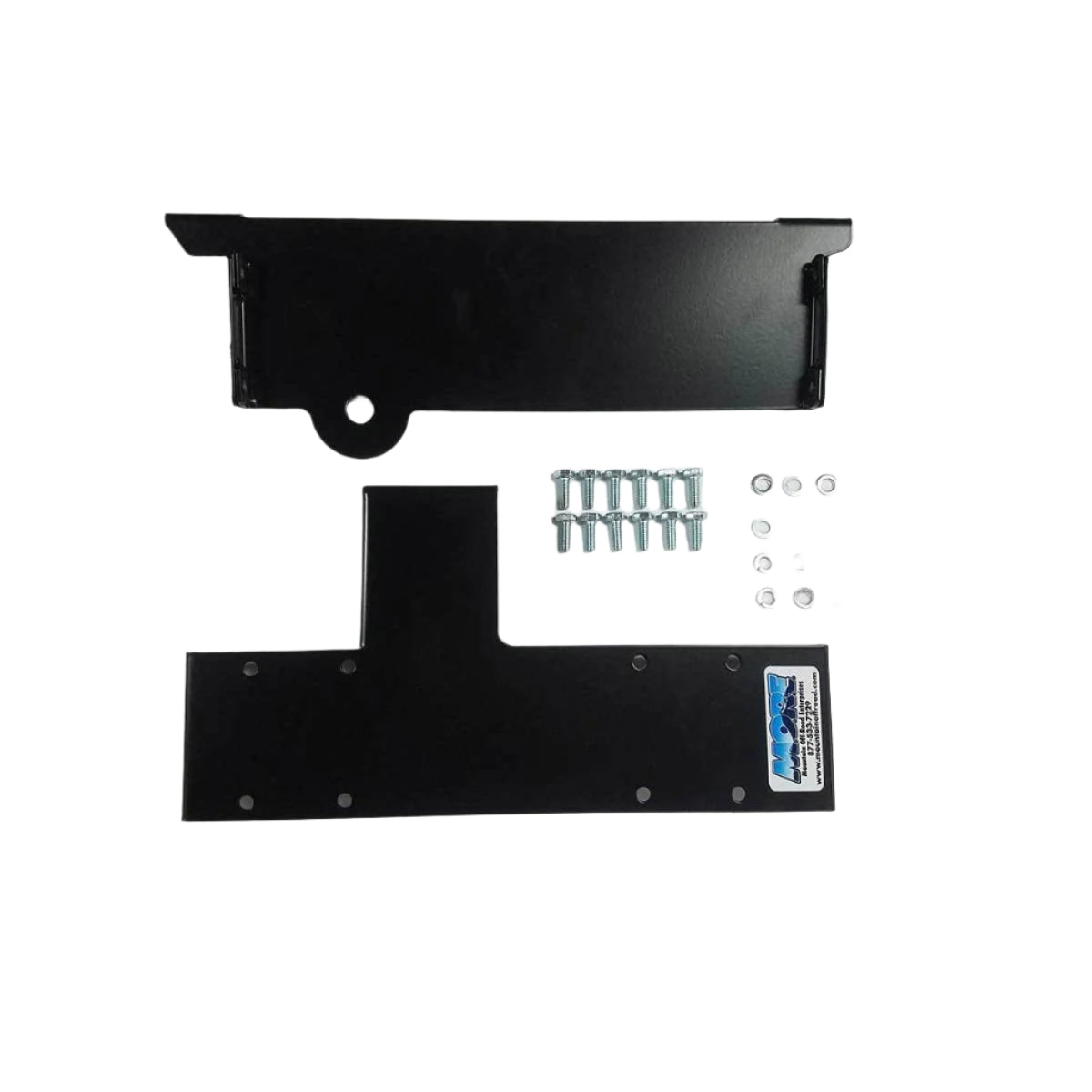 Black steel ARB twin air compressor mounting bracket kit with bolts for Jeep Wrangler JL Unlimited 4-door 2018-2023