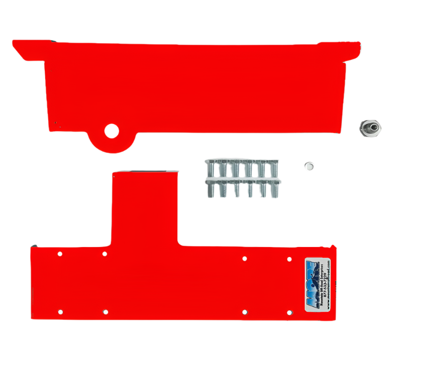 Red ARB twin air compressor mounting bracket kit with hardware for Jeep Wrangler JL Unlimited 2018-2023