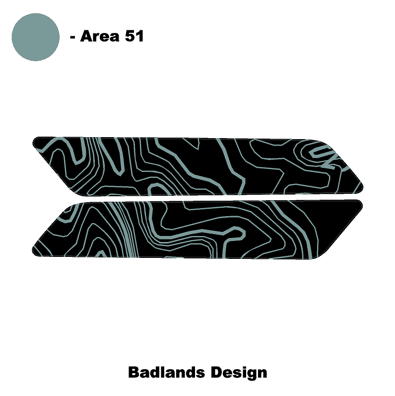 Topo Interior Rear Door Grab Handle Overlay Kit (Printed Series) - 2021+ Bronco 4 Door