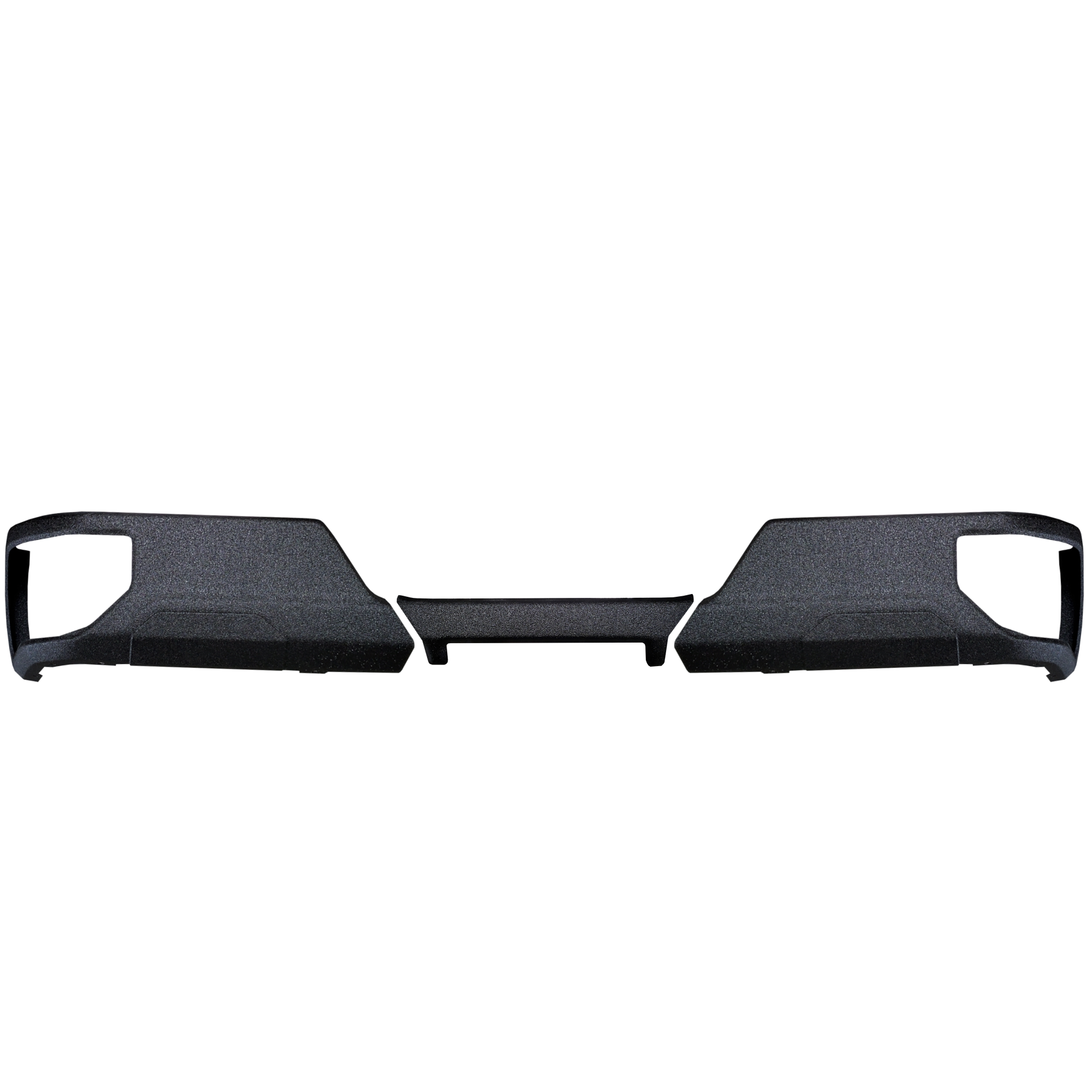 Armor Coated Rear BumperShellz for 2019-2024 Silverado or Sierra No Parking Sensors and No Exhaust Cut-Outs - Chrome Delete Kit