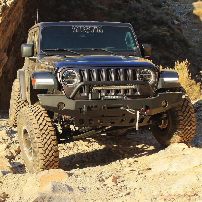 Westin WJ2 Full Width Front Bumper with Bull Bar, fits Jeep Wrangler